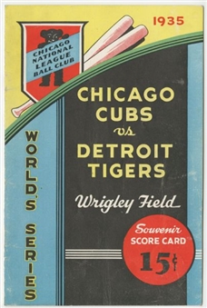 1935 World Series Souvenir Program - Tigers at Cubs